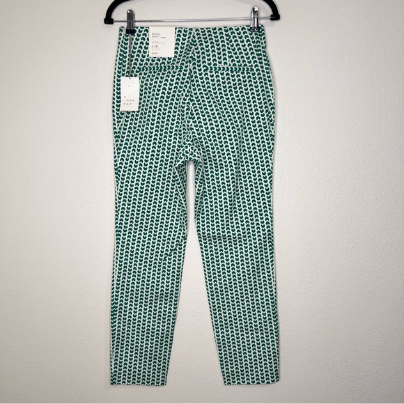 A New Day Ivory & Green Geo Print High Rise Stretch Skinny Ankle Pants Sz 4 NWT - Picture 11 of 15